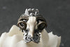 Horned Satan Aries Ram Ring