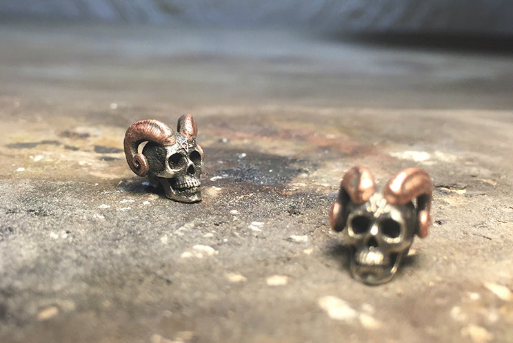 Horned Skull Satan Earring - Holy Buyble