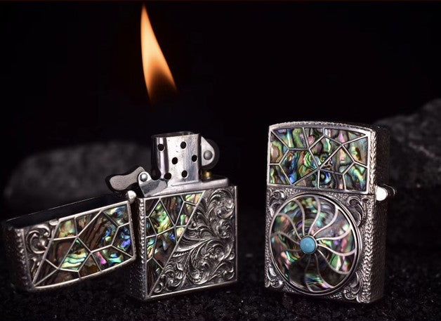 Custom Floral Zippo Lighter Case