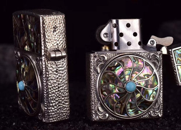 Custom Floral Zippo Lighter Case