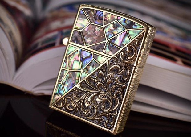 Custom Floral Zippo Lighter Case