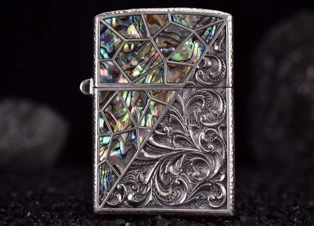 Custom Floral Zippo Lighter Case