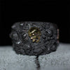 Skeleton Skull ring 24K gold skull ring cross ring