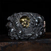 Skeleton Skull ring 24K gold skull ring cross ring