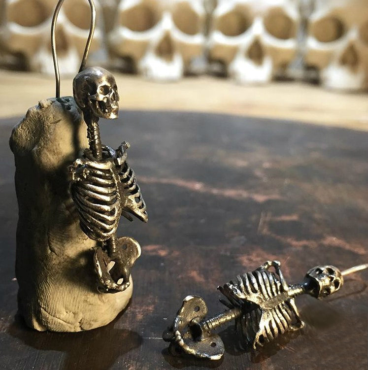 Antique Finish Skeleton Earring - Holy Buyble