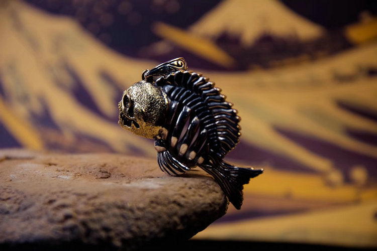 Punk Piranha Fish Skeleton Pendant - Holy Buyble