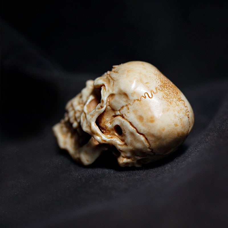 Deer Antler Decayed Chitipati Skull Bead - Holy Buyble