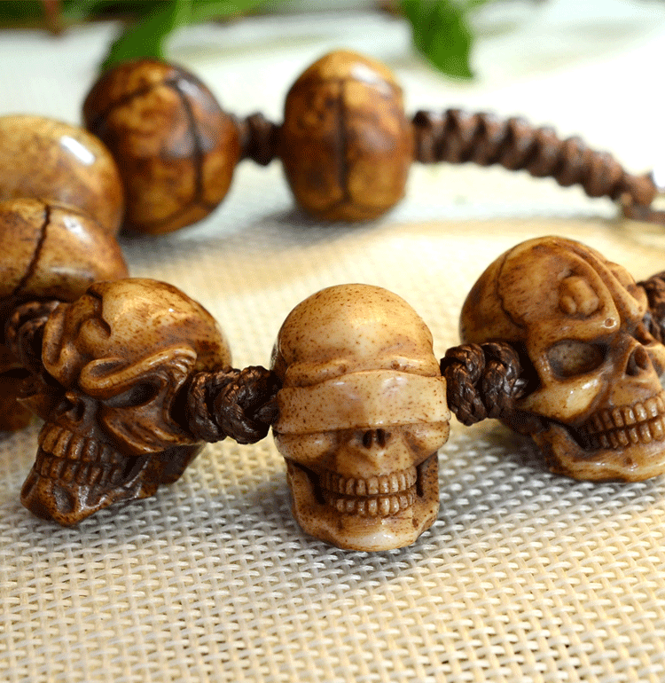 Customizable Deer Antler Mystic Skull Bracelet - Holy Buyble