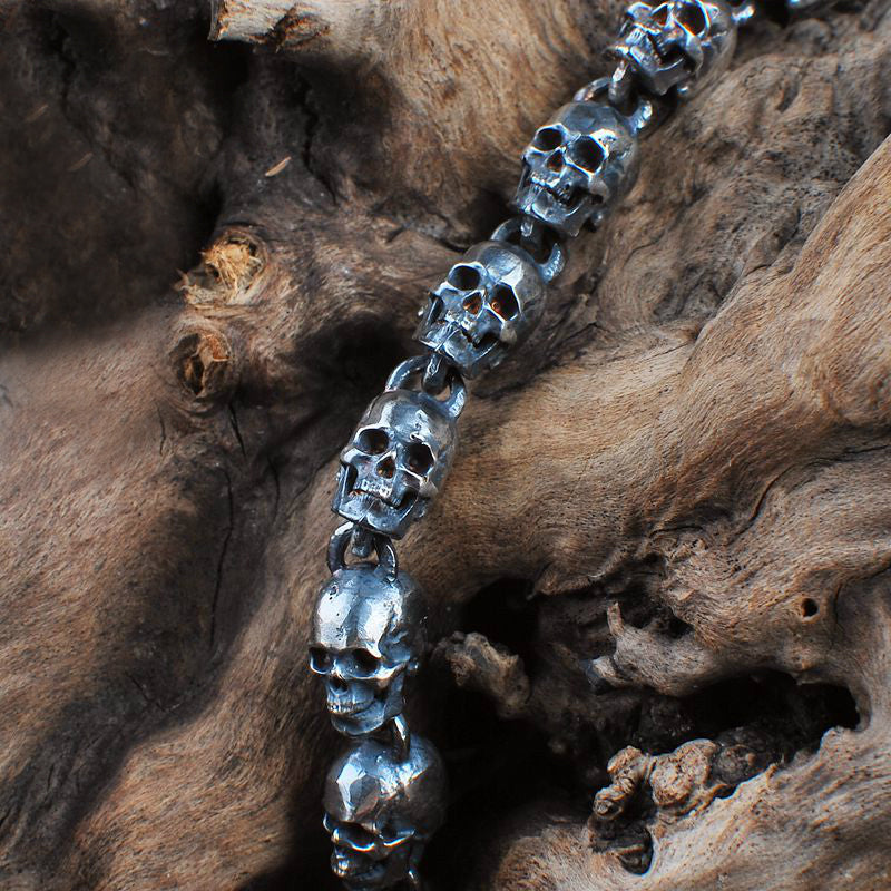 Miniature Skull Chain Bracelet - Holy Buyble