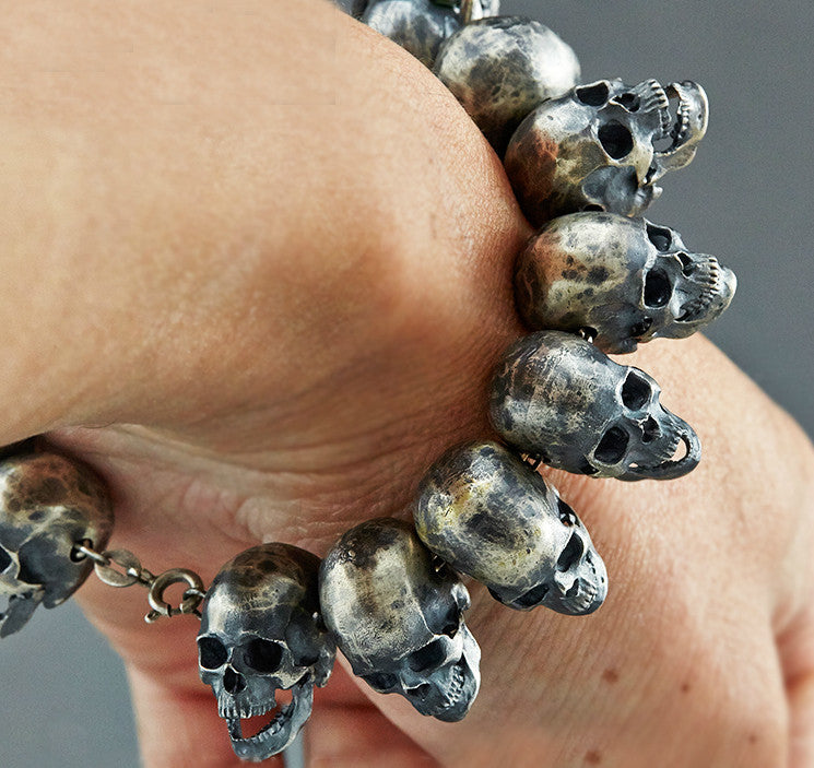 Steampunk Chain Skull Bracelet - Holy Buyble