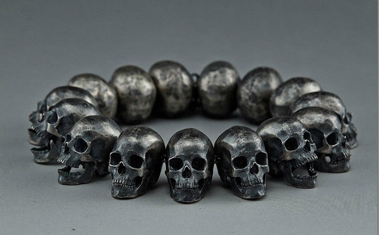 Steampunk Chain Skull Bracelet - Holy Buyble