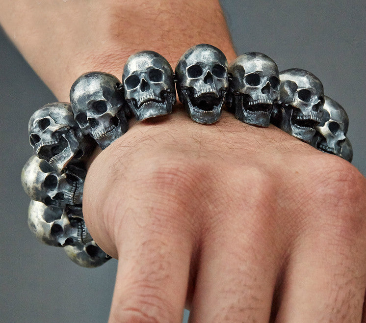 Steampunk Chain Skull Bracelet - Holy Buyble