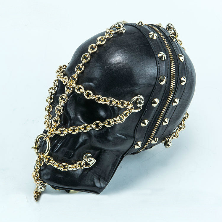 Mummy Skull Chain Studded Sling Bag - Holy Buyble