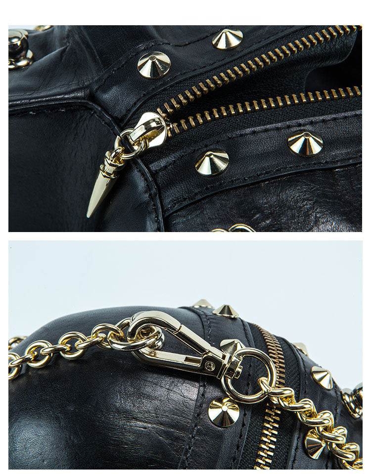 Mummy Skull Chain Studded Sling Bag - Holy Buyble