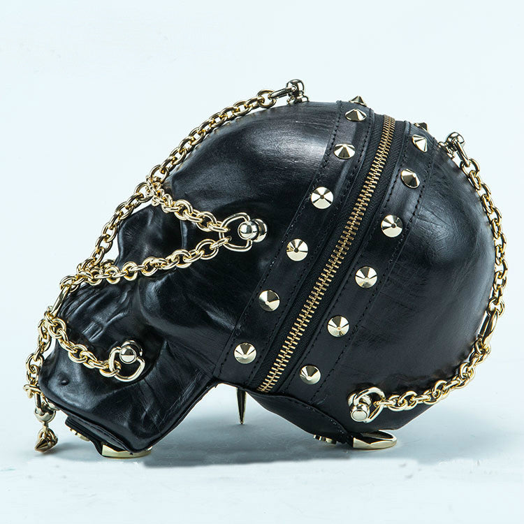 Mummy Skull Chain Studded Sling Bag - Holy Buyble