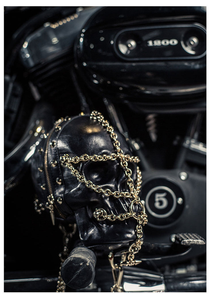 Mummy Skull Chain Studded Sling Bag - Holy Buyble