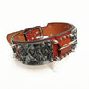 Grim Reaper Studded Leather Dog Collar - Holy Buyble