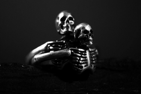 Skull Heart Bone Necklace