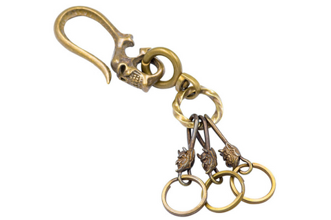 Brass Oni Key Ring