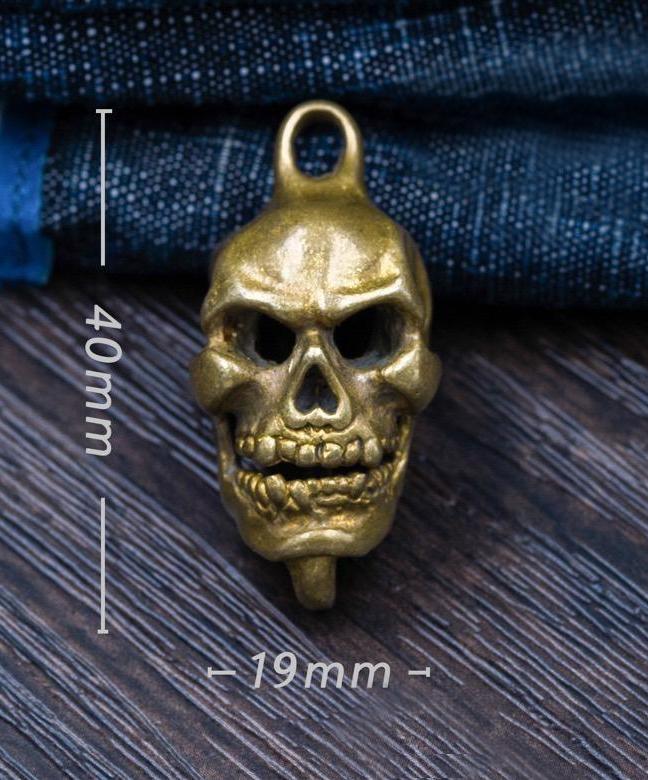 Brass Skull Key Ring - Holy Buyble