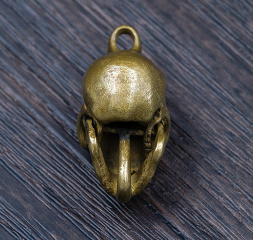 Brass Skull Key Ring - Holy Buyble