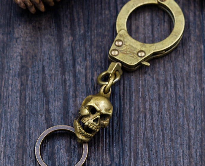 Brass Skull Key Ring - Holy Buyble
