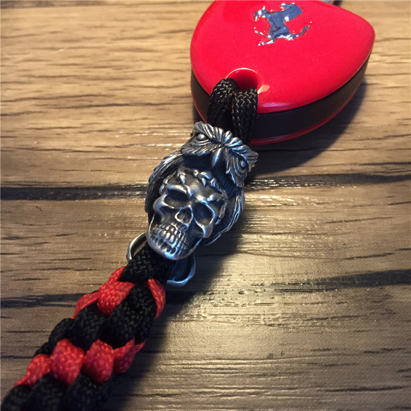 Skull Owl Paracord Keychain - Holy Buyble