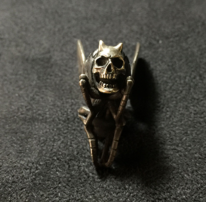 Skull Demon Invader Bee Silver Pendant - Holy Buyble