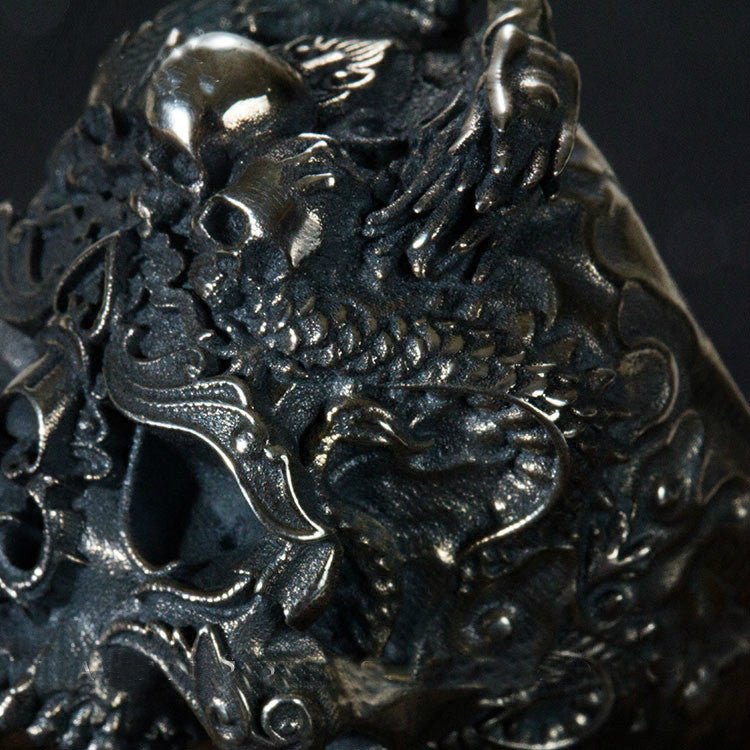 Twin Dragon Hell of Skull Ring - Holy Buyble