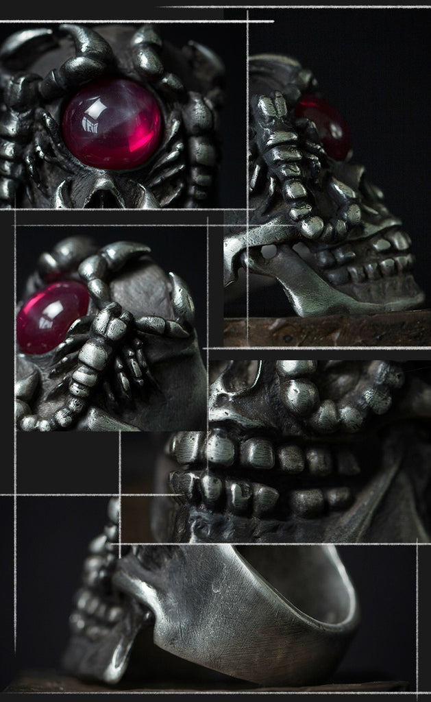 Twin Scorpion Skull Ring - Holy Buyble