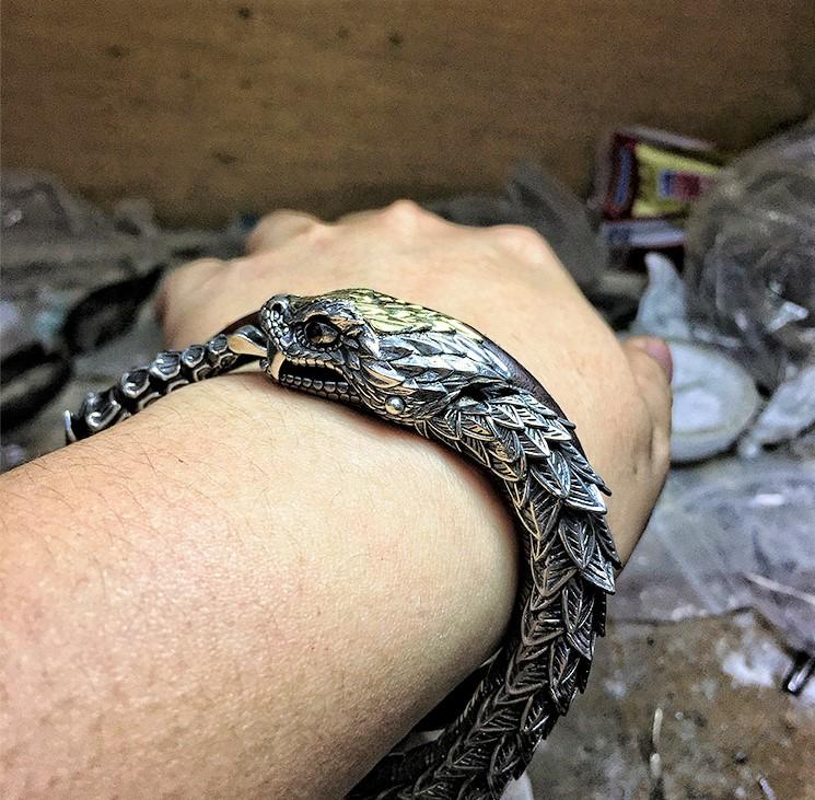 🐉 Rattlesnake Dragon Scaly Bracelet 🐍 - Holy Buyble