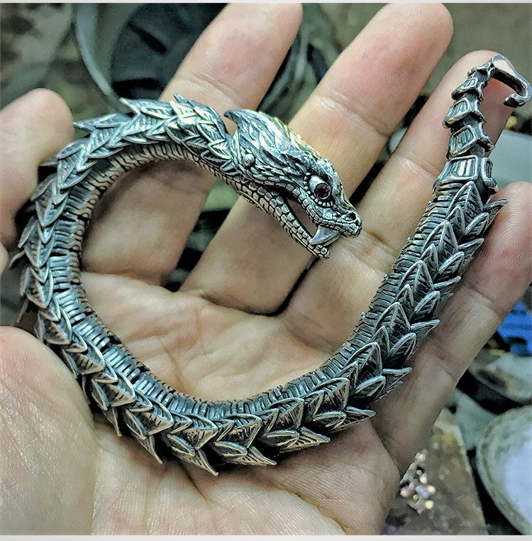 🐉 Rattlesnake Dragon Scaly Bracelet 🐍 - Holy Buyble