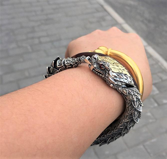 🐉 Rattlesnake Dragon Scaly Bracelet 🐍 - Holy Buyble