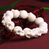 Ash Ghost Bone Sculpture Skull Bracelet - Holy Buyble