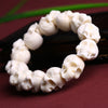 Ash Ghost Bone Sculpture Skull Bracelet - Holy Buyble