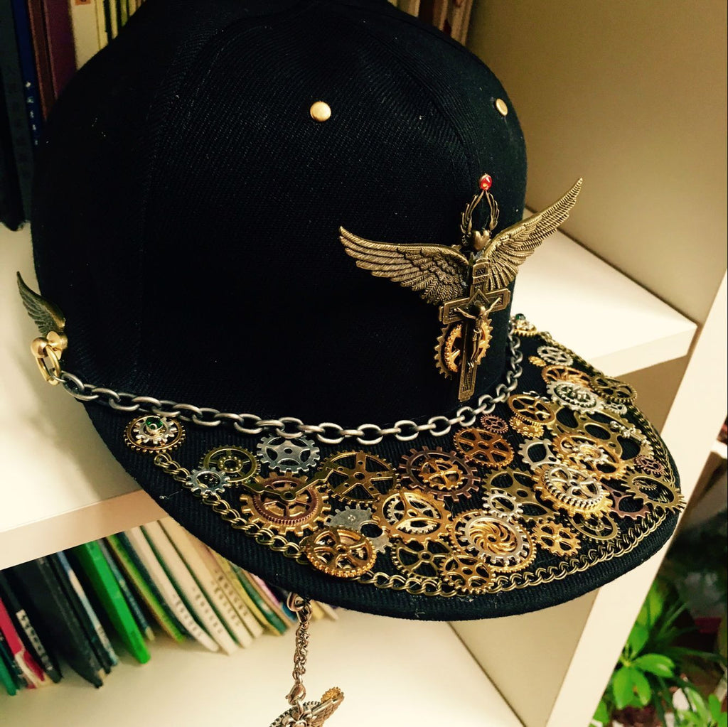 Steampunk Cross & Wings Snapback - Holy Buyble