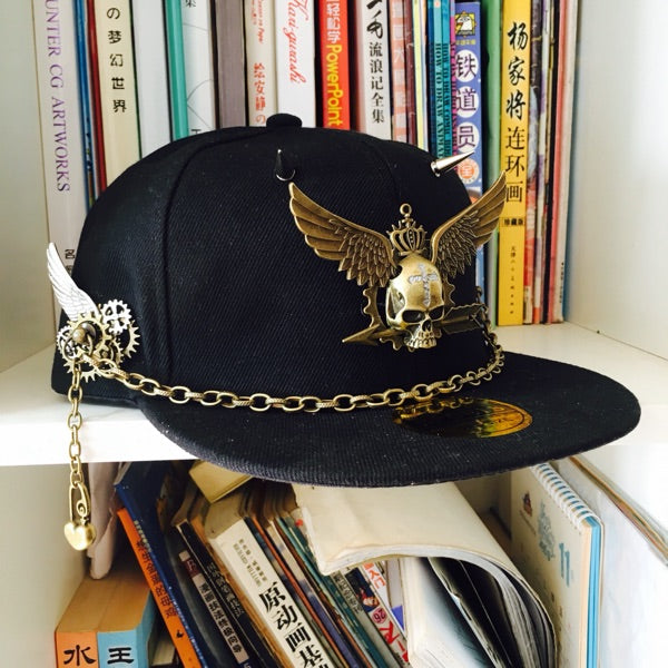 Steampunk Skull & Wings Snapback - Holy Buyble