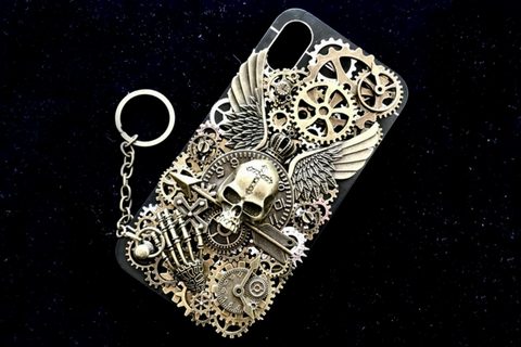 Photo Case Steampunk Skull iPhone X Cover