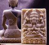 Mammoth Ivory Fossil GuanYin Buddha Pendant - Holy Buyble