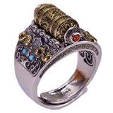 Tibetan Prayer Wheel Ring - Holy Buyble