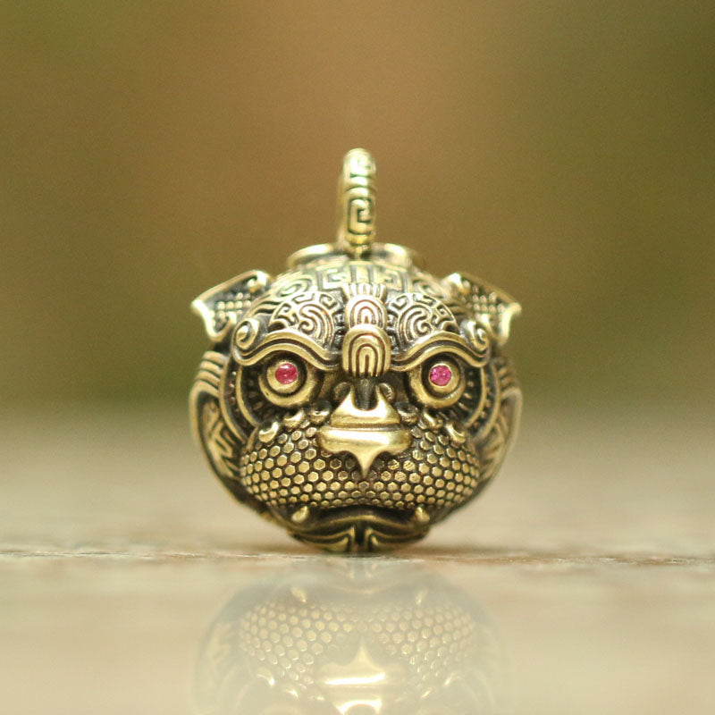 Foo Dog Lion Tiger Key Ring Key Chain Pendant