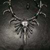 Raven Skull Bones Necklace 