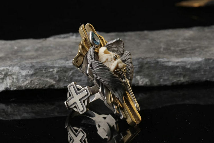 Tyrael Archangel Warrior Angel Sword Gemstone Ring pendant necklace