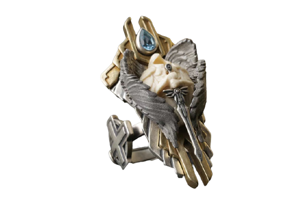 Tyrael Archangel Warrior Angel Sword Gemstone Ring pendant necklace