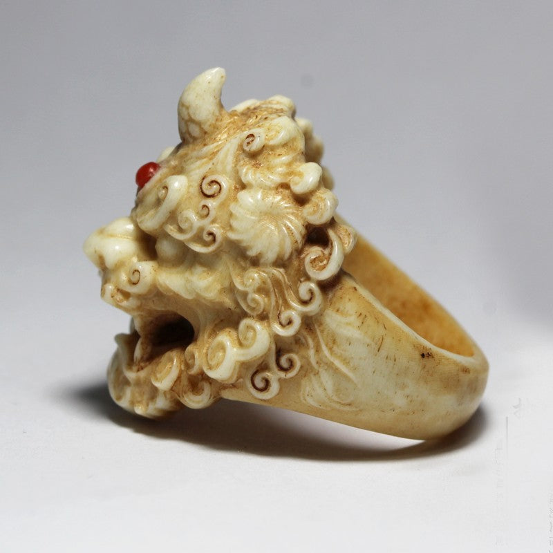 Mystic Unicorn Pixiu Deer Antler Ring - Holy Buyble