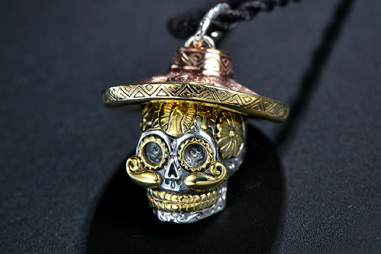 Mexican Sugar Skull Pendant - Holy Buyble