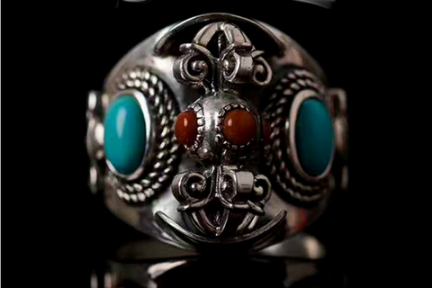 Spartacus Mask Silver Ring