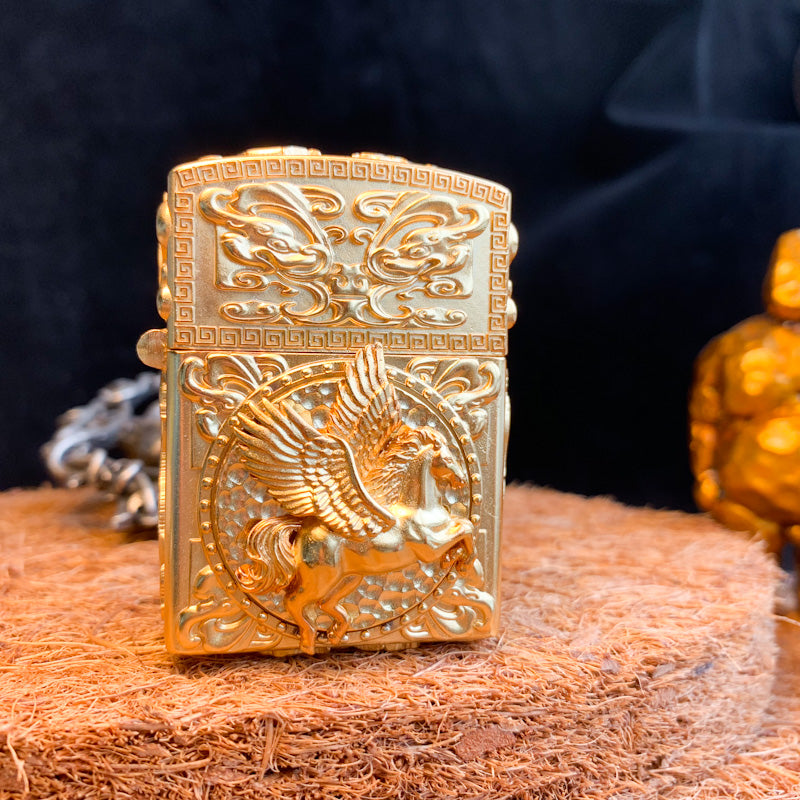 Golden Flying Horse Custom Lighter Case – Holy Buyble