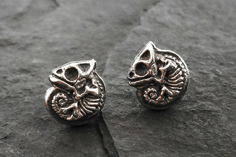 Japanese Demon Oni Silver Earring