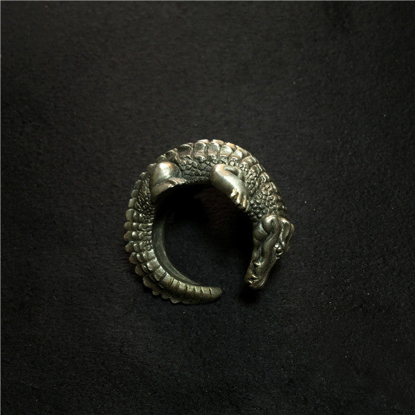 Crocodile Silver Ring - Holy Buyble